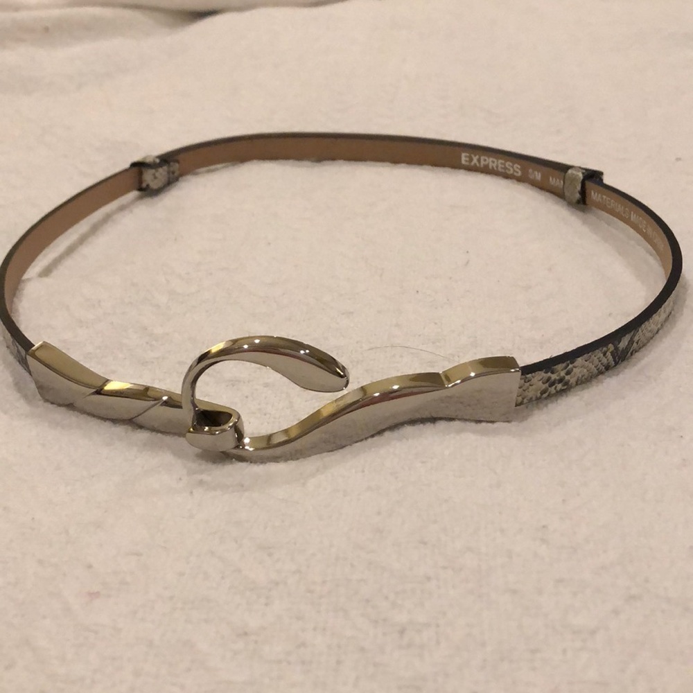 Snake skin adjustable Belt from Express
